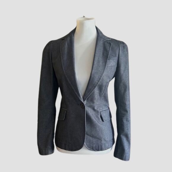Marc Jacobs Dark Denim Fitted Blazer/Jacket, Size 6 MINT. - Picture 4 of 11